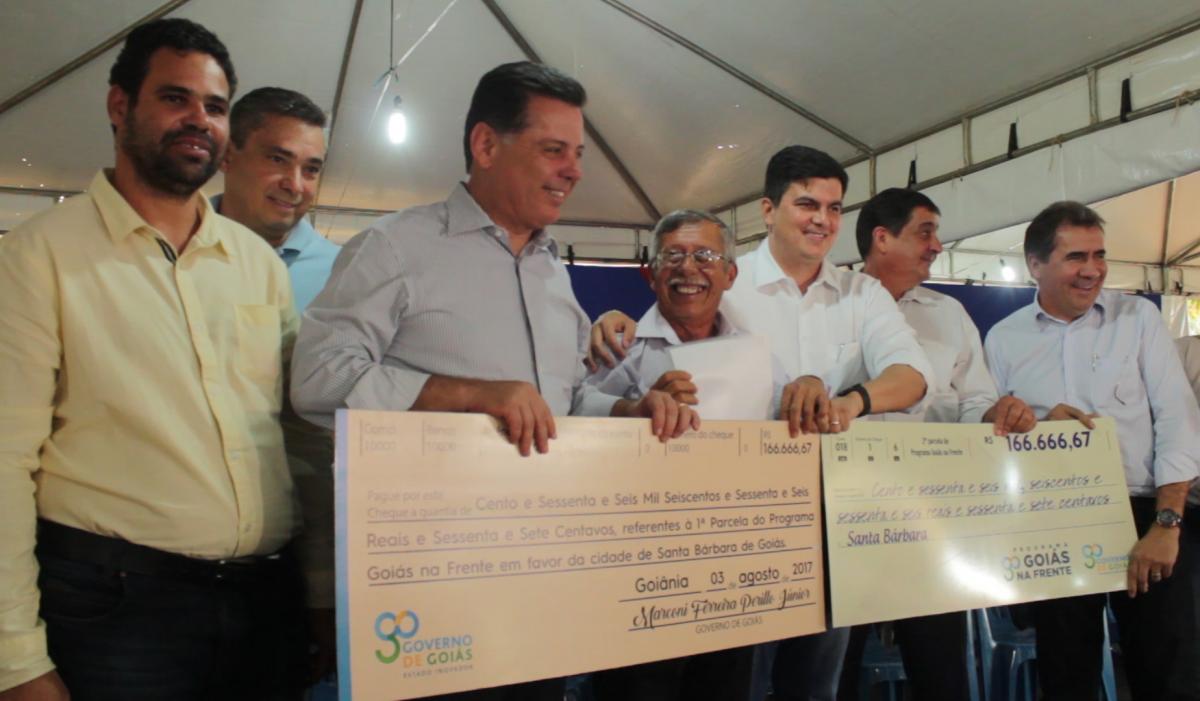 Santa Bárbara recebe as duas primeiras parcelas do montante de R$ 1 milhão do Goiás na Frente