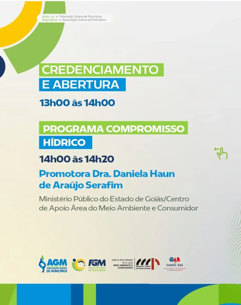 Compromisso Hídrico em Goiânia: Evento em 7 de outubro para garantir segurança e qualidade da água em Goiás