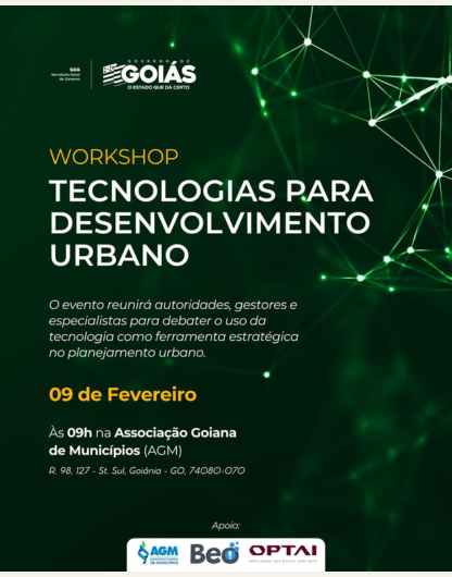 WORKSHOP TECNOLOGIAS PARA DESENVOLVIMENTO URBANO